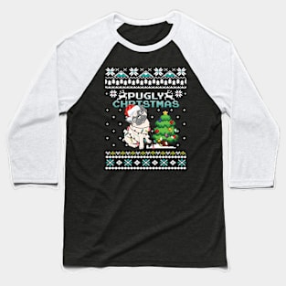 Pugly Christmas- Pug Lover Xmas Gift Baseball T-Shirt